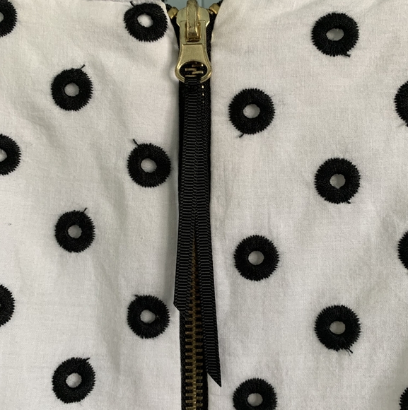 🗝 Taylor White/Black Cotton Spring Summer Dress vintage style - Picture 6 of 14